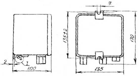 Габаритные размеры трансформатора ОС33-730