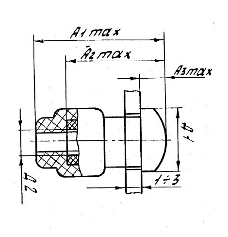 Габаритный чертеж сигнального фонаря ФМ-3
